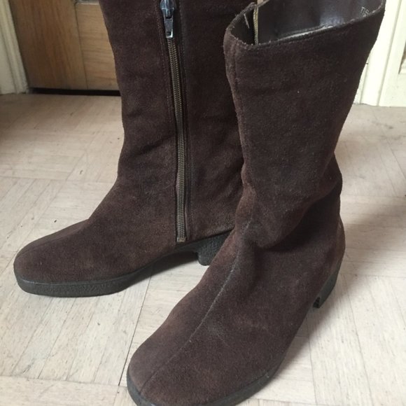 Warm Suede Women's Winter Low Boots - Picture 4 of 5
